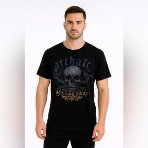 Archaic Black Graphic T-Shirt For Men